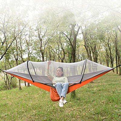 BIGP Hamaca de nailon de paracaídas para exteriores, ligera y portátil, para senderismo, viajes, playa, jardín