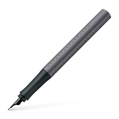 Faber-Castell 140947 - Estilográfica Grip Edition. Antracita. F.