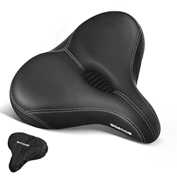 Sillín de Bicicleta,SGODDE Sillín Bicicleta Extra Ancho Esponja de Alta Calidad de Rebote Lento,Asiento de Bicicleta Hueco Ergonómico,Amortiguación,Im en oferta