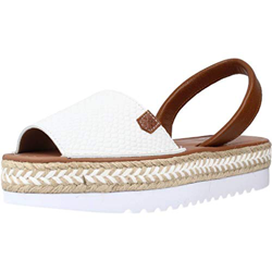 Menorquina Saona Bicolor Blanco y Cuero - Popa precio