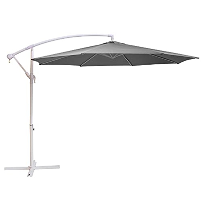 Parasol excéntrico Gris de Aluminio de 300 cm - LOLAhome