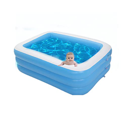 Piscina hinchable rectangular para jardín,DYBITTS piscina inflable niños fiesta en el agua de verano centro de natación Durable y Seguro para Niños, A precio