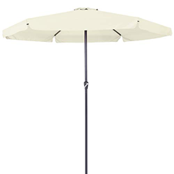 Kingsleeve sombrilla de Aluminio 330cm Beige protección UV 50+ con manivela Parasol jardín terraza en oferta