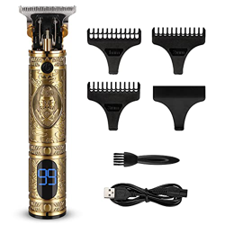 MOULEI Máquina de Cortar Pelo Profesional，Cortapelos inalámbrico Hombre Cortador de Pelo Recargable con Hoja T，Recortadora de Barba de Espacio Cero co en oferta