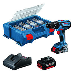 Bosch 18V System GSB 18V-28 - Taladro Percutor a Batería, 63 Nm, 1900 Rpm, 1 Batería x 2.0 Ah + 1 Batería x 4.0 Ah, en Maletín Pick y Click con 100 Ac precio