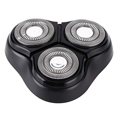 Yeelur Cabezal de Repuesto de afeitadora, Piezas de afeitadora, Red Negra de Tres Anillos, Regalo para Hombres, afeitadora de Cabeza de Repuesto para 