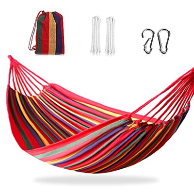 Gohytal Hamaca Ultraligera para Camping y Viaje, Hamacas Colgantes Jardin Exterior Hamaca Doble para Camping 280x150cm Hamaca Extra Grande Exterior e 
