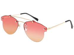 EFE Gafas de Sol Niñas Mujeres Moda y Energético de pequeño con Marco de Metal y Lentes Planas de Ojo de Gato Redondas Protección UV400 para Señoras R características