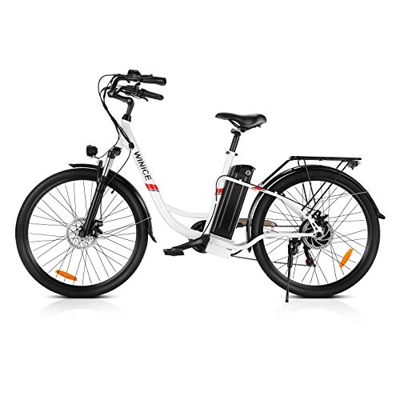 VIVI Bicicleta Electrica, 26 Pulgadas Ebike 250W Motor Bicicleta Eléctrica, 36V / 8Ah Li-Ion Batería, Shimano 7 Velocidades, Bicicleta Mujer Bici Elec
