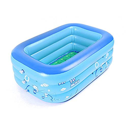 WANGT Piscina Inflable Familiar, Piscina para Niños Centro De Natación Familiar Rectangular Durable Amigable PVC Portátil Niños para Bebés Niños Adult características
