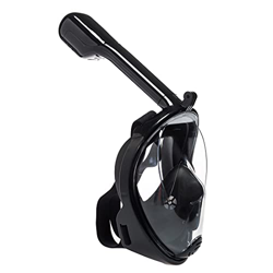 Hyner Máscara de Buceo Gafas Snorkel 180° Panorámica Vista Apoyo Cámara Deportiva Diseño Antivaho para Adultos y Niños Unisex (Negro, L/XL) en oferta