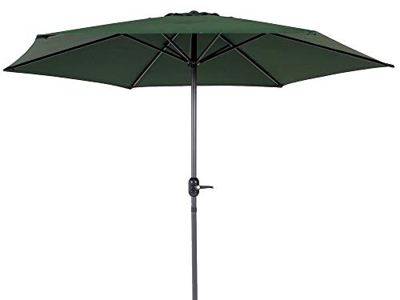 Parasol sombrilla verde de aluminio de 270 cm