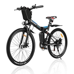 Vivi Bicicleta Eléctrica de Montaña Plegable, 26"E-Bike MTB Pedal Assist,350W Bici Electrica Plegable para Adultos,Shimano 21 Velocidades Velocidad Ba precio