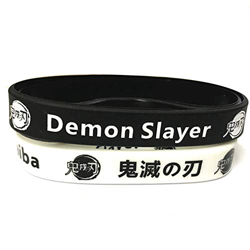 cluis 2 paquetes de anime Demon Slayer Kimetsu no Yaiba Silicona Pulsera Cosplay Pulsera Anime Manga Fans Regalo, 0, Estilo 1 precio