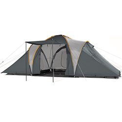skandika Daytona 6 - Tienda de campaña Familiar - Columna de Agua 3000 mm - 530 x 370 cm (Gris) precio