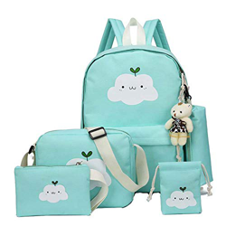 WeiMay Mochila Escolar Mochila Informal 5 Bolsas Diferentes Mochila de Viaje de Gran Capacidad Adecuada para un Viaje de Picnic Escolar (Verde) en oferta