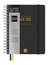 Finocam 626600122- Agenda Tempus 16 meses 2021 2022 4º - 155x217 Semana Vista Vertical Negro Español con planificación anual y mensual en oferta