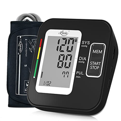Tensiómetro de Brazo Digital - Tensiometro de Brazo Automatico LCD, Brazalete grande de 22-42 cm, Detección de Frecuencia Cardíaca Irregular 2 memoria características
