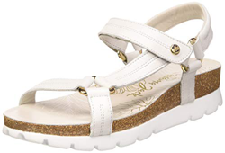 Panama Jack Sandra Nacar, Sandalias Planas Mujer, Blanco, 36 EU en oferta