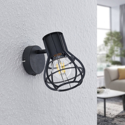Lindby Nurja foco de pared, negro