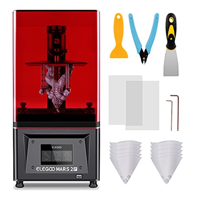 ELEGOO Impresora 3D MSLA Mars 2 Pro Impresora 3D de LCD 2K Pantalla Monocromática de 6 Pulgadas Impresora 3D Anti-ultravioleta con Purificador de Aire