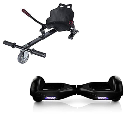ACBK Hoverboard Tango con Kart Silla, Juventud Unisex, Negro, Ruedas 6.5"