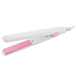 Plancha de pelo 2 en 1, mini plancha de pelo inteligente de temperatura constante de cerámica de turmalina, rizador de pelo para el hogar o salón (whi características