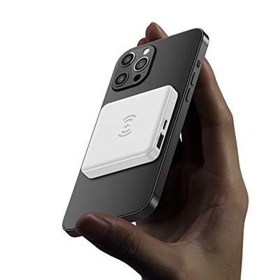Batería externa magnética para cargador inalámbrico, cargador magnético portátil de 5000 mAh, USB C, fuente de alimentación de emergencia, adecuado pa