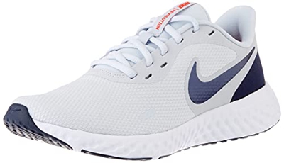 Nike Revolution 5, Zapatos para Correr Hombre, Pure Platinum/Thunder Blue-Chi, 42 EU