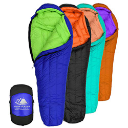 Hyke & Byke Eolus 800 Saco de Dormir de Plumón Ultraligero Momia -10ºC y -15ºC - Saco de Dormir Adulto con Base ClusterLoft - Camping Accesorios Bajas precio
