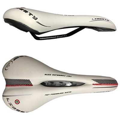 MONTEGRAPPA Sillín Liberty cómodo para bicicleta de gel con suave cojín de diseño Fit para bicicleta de carretera y montaña, antiprostática, color bla