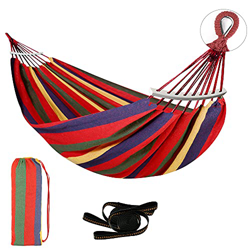 Vegena Camping Hamaca, Hamaca Doble Portátil, Hamaca de Algodón Ultraligera para Jardín Aire Libre Cama 190x150cm Capacidad de Carga Ranspirable y Sec precio