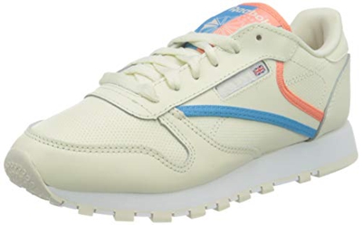 Reebok Classic Leather, Zapatillas Mujer, Footwear White Carbon Vector Red, 41 EU