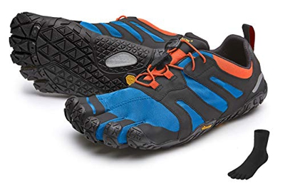 Fivefingers Vibram V-Trail 2.0 - Calcetines con dedos para hombre (talla 41), color azul y naranja