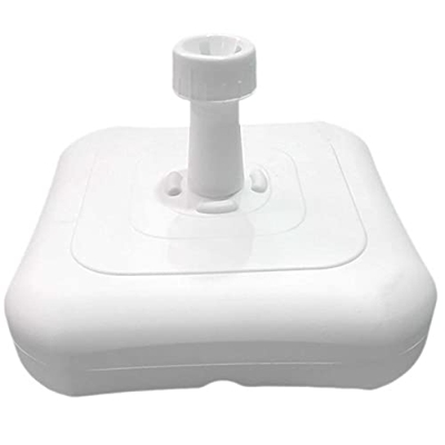 Acan Soler - Base para sombrilla rellenable, de plástico Blanco, 36 x 36 x 10 cm