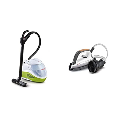 Polti Vaporetto PVEU0085 Lecoaspira FAV80_Turbo Intelligence - Limpiador a vapor y aspirador con filtro de agua, 6 bar de potencia de vapor + Polti PF