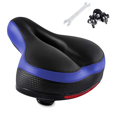 ipow Sillín de Bicicleta, Asiento de Bici de Gel Impermeable y Transpirable, Cómodo Asiento Ergonómico de Bici, Bicicleta de Carretera, Bicicleta de M