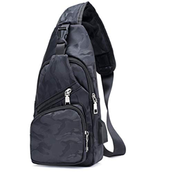 flintronic Sling Bag, Bolsa de Pecho con Puerto de Carga USB, Puerto Crossbody para Hombres Mujeres Senderismo Ligero Ciclismo Mochila de Viaje para A características