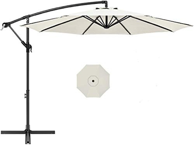 Arcoiris Sombrilla Plegable de 300 cm, Sombrilla Jardín, Sombrilla con Manivela, Protección Solar, Parasol para Exterior, Jardín, Balcón y Terraza (90
