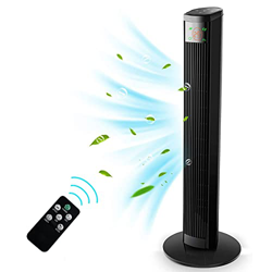 Ventilador de Torre con Control Remoto - 96 cm Ventilador Vertical con 4 Velocidades y 3 Modos, Pantalla LED & Panel Táctil, Temporizador 12H, Oscilan en oferta