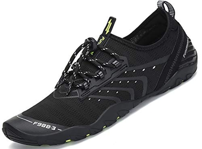 Escarpines de Agua Antideslizante Secado Rápido Zapatos de Natación Playa Surf para Unisex Hombre Mujer, Negro 40
