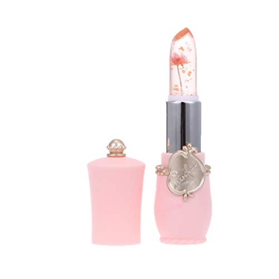 Minkissy - Pintalabios con flores de cristal, de larga duración, bálsamo de labios nutritivo, crema hidratante para los labios con cambio de color y t