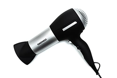 DAEWOO Secador de pelo iónico DHD-7014, secador de pelo de 2000 W, concentrado fino desmontable, 2 ajustes de velocidad y función de aire frío