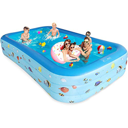 Bestrip Piscina hinchable rectangular grande 3 metros (300 x 175 x 55 cm), profundidad fuera del suelo, apta para niños y para el lavado de animales en oferta