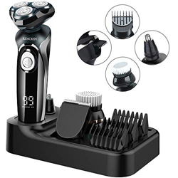 Afeitadora Eléctrica Rotativa Uso en Húmedo y Seco 4D para hombre, Recargable Afeitadora Barba Profesional Inalámbrica IPX7 Resistente al agua, Maquin precio