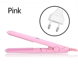 Mini plancha de pelo 2 en 1 de 4 colores, placa de turmalina de cerámica, rizador de calentamiento de plancha plana de belleza para cabello corto y la características