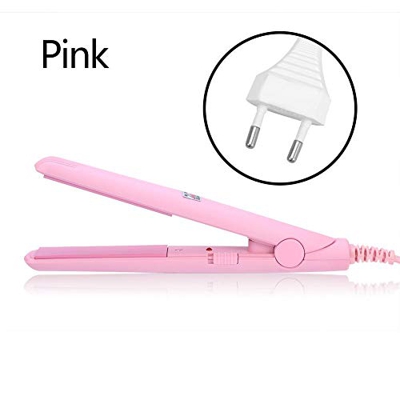 Mini plancha de pelo 2 en 1 de 4 colores, placa de turmalina de cerámica, rizador de calentamiento de plancha plana de belleza para cabello corto y la