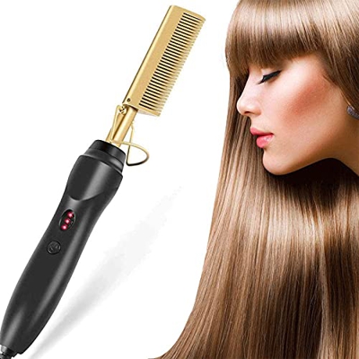 Cepillo alisador de pelo, profesional, alisador de pelo, rizador 2 en 1, con tecnología de iones, plancha de pelo con revestimiento de cerámica, para 