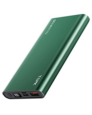 TOPK Batería Externa 10000mAh PD Carga Rápida Power Bank con Tipo C Entrada y Salida Cargador Movil Portátil, Pantalla LED Digital, para iPhone Samsun