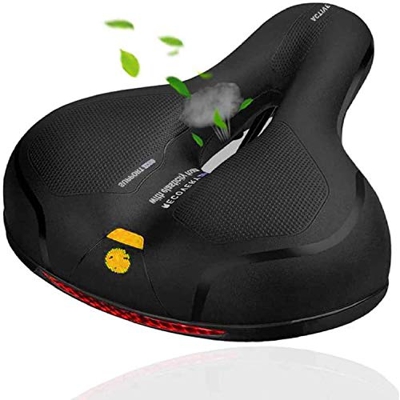 Sillín de Bicicleta de Gel Cómodo, Asiento Suave Transpirable con Bolas de Goma de Doble Absorción de Golpes para Bicicleta de Montaña, Ejercicio, Bic